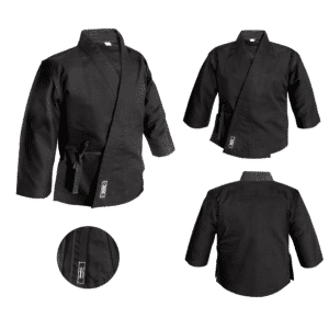 14oz 16oz Canvas Karate Jacket Black # ENN-KAR-006