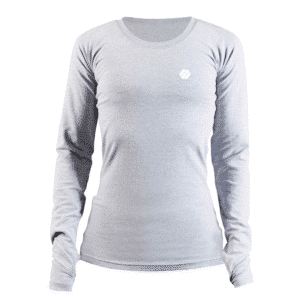 Ennoble Ladies Basic Shirt Long Sleeve Light Grey # ENN-LAW-042