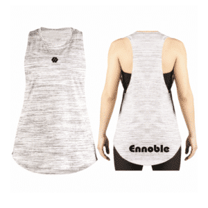 Ennoble Ladies Deep Armhole Stringer Melange Grey # ENN-LAW-024