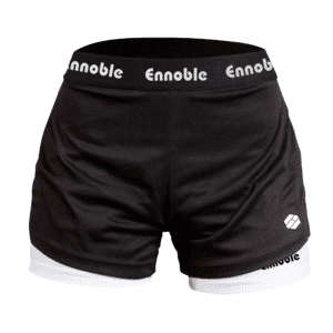 Ennoble Ladies Shorts Black, White # ENN-LAW-028