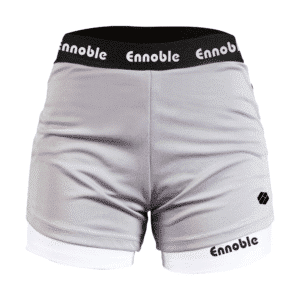 Ennoble Ladies Shorts Grey, White # ENN-LAW-029