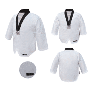 Taekwondo Jacket White with Black v Neck # ENN-TEW-005