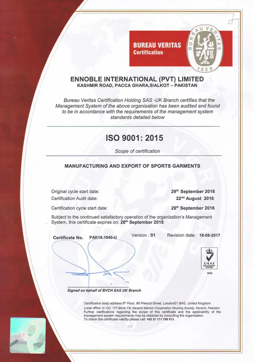 ISO 9001 Certified ISO 9001 Certificate