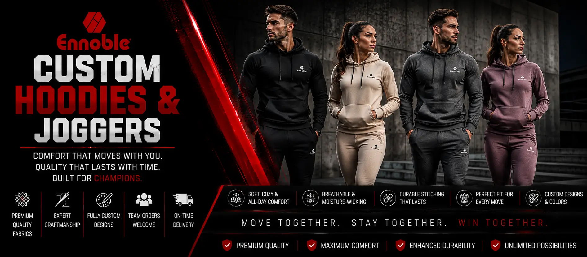 Custom Hoodies and Joggers banner